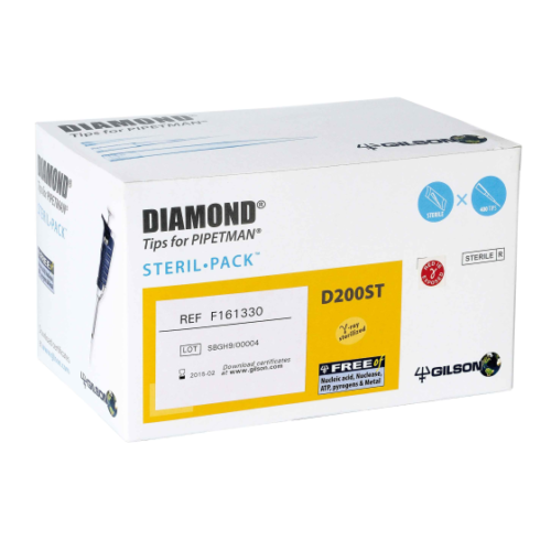 PIPETMAN DIAMOND Tips D200ST STERILPACK, 2-200 µL, 400 vârfuri sterilizate
