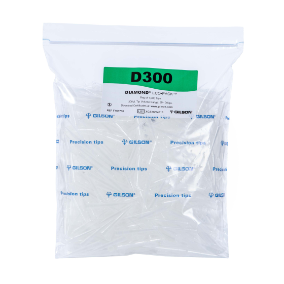 PIPETMAN DIAMOND Tips D300 ECOPACK, 10-300 µL, 10,000 tips