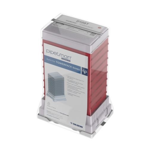 PIPETMAN DIAMOND Tips D10ST TOWERPACK, 0,1-10 µL, 960 vârfuri sterilizate