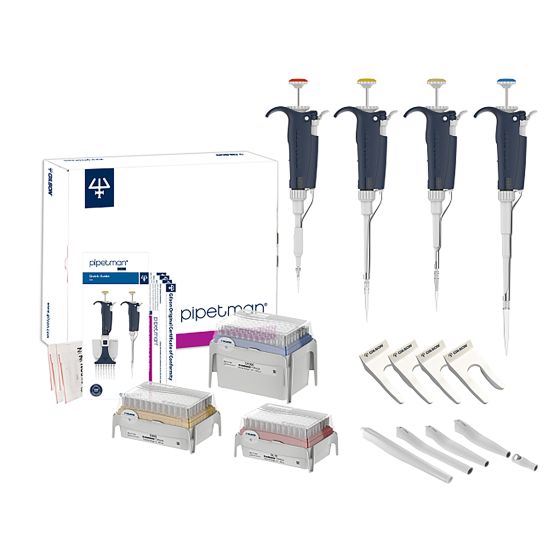 PIPETMAN L Starter Kit, 4 Pipette Kit, P2L, P20L, P200L, P1000L