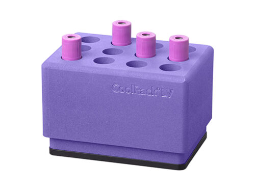 CoolRack™ LV Thermoconductive Tube Rack for 12 x 13mm or 16mm Blood Tubes, Insulative Exterior