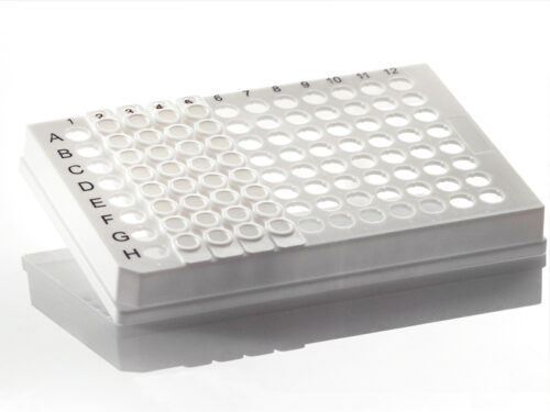 96 Well Skirted PCR Plate for Removable 8 Well Tube Strips